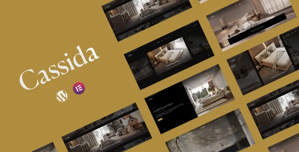 Cassida - Hotel Booking WordPress Theme WordPress theme homepage layout for a accommodation travel website