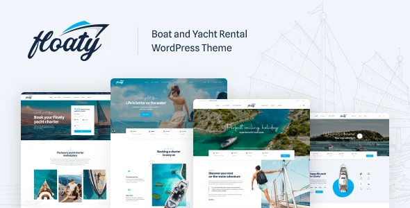 Floaty - Boat & Yacht Rental WordPress Theme WordPress theme homepage layout for a airbnb travel website