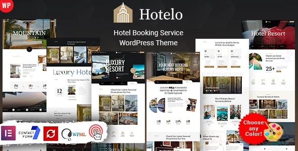 Hotalo - Hotel Booking WordPress WordPress theme homepage layout for a accommodation travel website