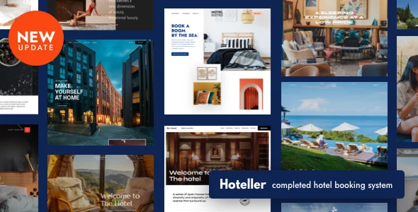 Hoteller Booking WordPress WordPress theme homepage layout for a accommodation travel website