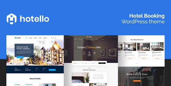 Hotello WP Theme WordPress theme homepage layout for a accommodation travel website