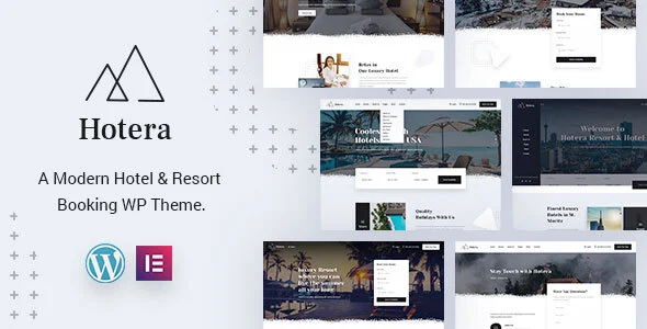 Hotera : Resort and Hotel WordPress Theme WordPress theme homepage layout for a accommodation travel website