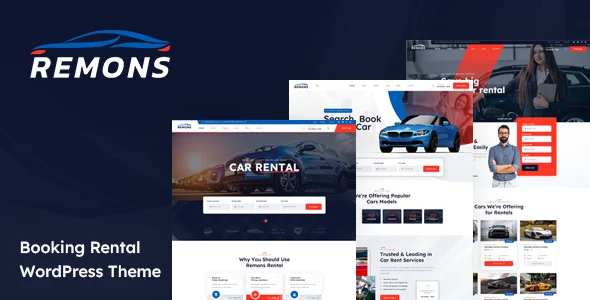 Remons - WooCommerce Booking & Rental WordPress Theme WordPress theme homepage layout for a appointment booking travel website