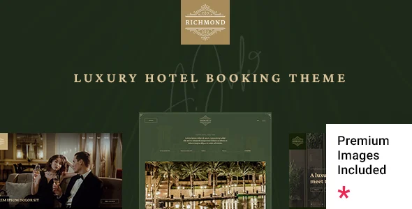 Richmond - Hotel Booking WordPress Theme WordPress theme homepage layout for a accommodation travel website