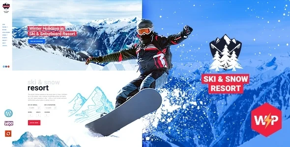 Snow Club | Ski Resort and Snowboard Classes WordPress Theme WordPress theme homepage layout for a gdpr travel website