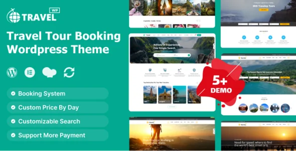 Travel - Tour Booking WordPress Theme WordPress theme homepage layout for a holiday travel website