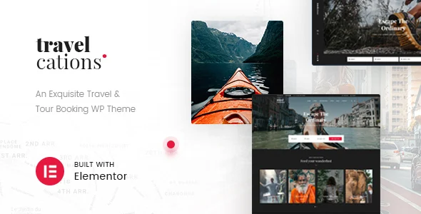 Travelcations - Advanced Tour Elementor Theme WordPress theme homepage layout for a adventure travel website