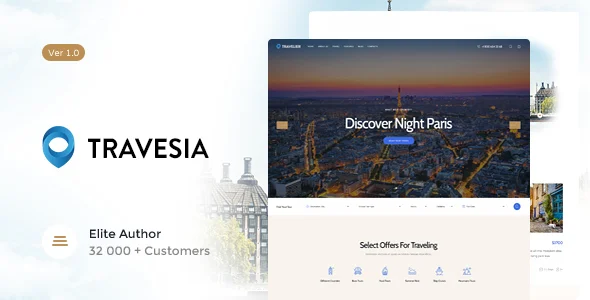Travesia | Travel Agency and Tour Booking WordPress Theme WordPress theme homepage layout for a accommodation travel website