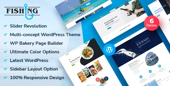 Water Sports, Yacht & Fishing WordPress Theme With AI Content Generator WordPress theme homepage layout for a ai content generator travel website