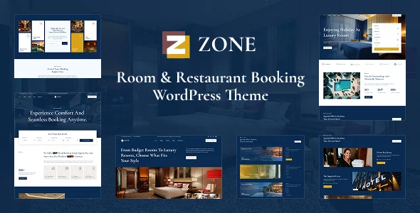 Zone - Hotel Booking WordPress WordPress theme homepage layout for a elementor travel website
