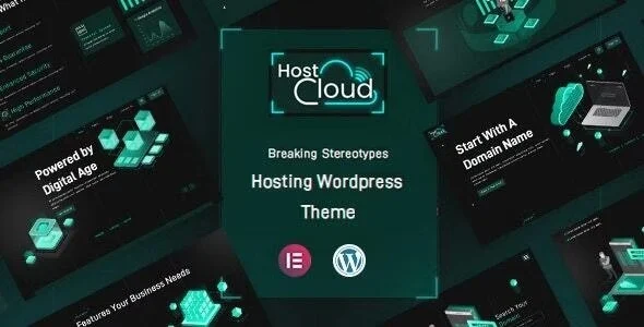 HostCloud | WHMCS Hosting & Cloud Tech WordPress theme. WordPress theme homepage layout for a Alibaba cloud hosting company website