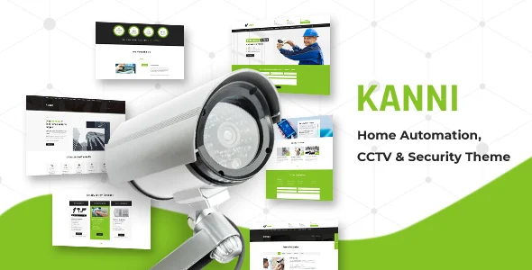 Kanni - Home Automation, CCTV Security WordPress Theme WordPress theme homepage layout for a automation technology website