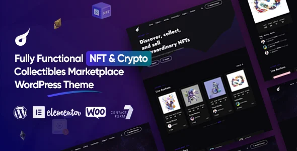 NFT & Crypto WordPress Theme - Netstorm WordPress theme homepage layout for a bitcoin technology website