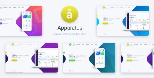Apparatus | A Multi-Purpose One Page Saas and App Landing Theme WordPress theme homepage layout for a agency software website