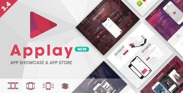 Applay - WordPress App Showcase & App Store Theme WordPress theme homepage layout for a app software website