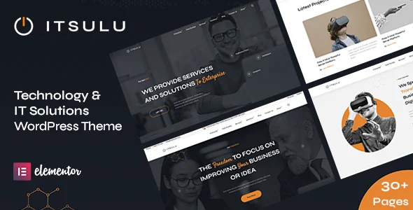 ITSulu - IT Solutions WordPress Theme WordPress theme homepage layout for a agency software website