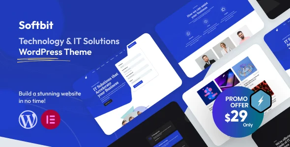 Technology & IT Solutions WordPress Theme WordPress theme homepage layout for a agency technology website